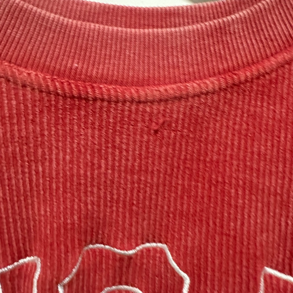 Red USA Women's ribbed sweater - Picture 4 of 9